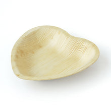 Load image into Gallery viewer, Heart Palm Leaf Plates 6 Inch