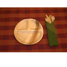 Load image into Gallery viewer, Palm Leaf Partition Plates 10&quot; Inch