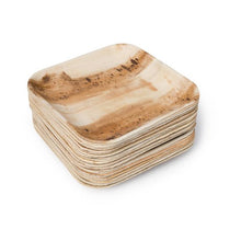Load image into Gallery viewer, Palm Leaf Square Plates 9" Inch set