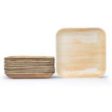 Load image into Gallery viewer, karmic seed palm leaf square 10 inch plates