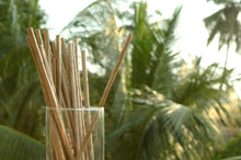 Load image into Gallery viewer, Leafy Straw - Coconut Palm Leaf Drinking Straws 