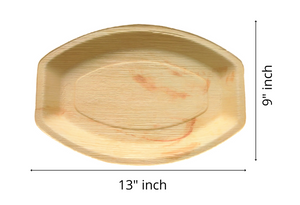Palm Leaf Oval Platter Tray 13" x 19" Inch  (10/50/200 count)