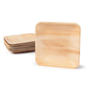 Palm Leaf Plates Square Dinner ALL SIZES Plates 4"-10" Inch (Set of 100/50/25)