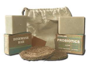 Karmic Seed Probiotic Dish Soap and Coir Scrubs
