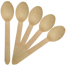Load image into Gallery viewer, Wooden Disposable Spoons