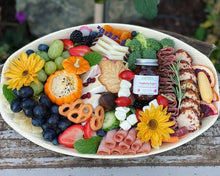 Load image into Gallery viewer, Palm Leaf oval Tray 15x10 Charcuterie Platter eco friendly